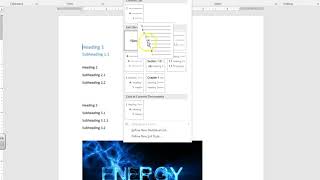 Headings and Subheadings in Word [upl. by Byrdie290]