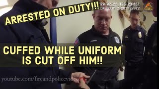 Officer Arrested While On Duty Uniform Cut off him [upl. by Narrat]