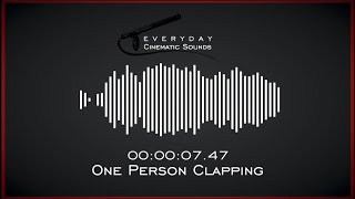 One Person Clapping  HQ Sound Effect [upl. by Westbrooke967]