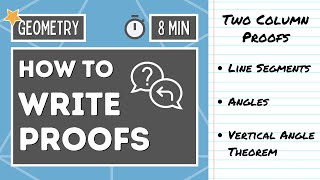 How To Write GEOMETRY PROOFS  Segments and Angles  Geometry Online Lesson [upl. by Feeley]