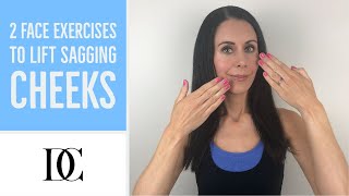 2 Face Exercises To Lift Sagging Cheeks [upl. by Innaig]