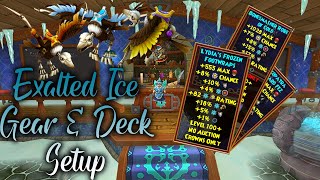 Wizard101 EXALTED ICE GEAR amp DECK SETUP LEVEL 100 [upl. by Otreblasiul]