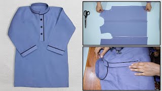 Boy Kameez Kurta For 3 Years Baby Cutting And Stitching For Beginners [upl. by Ellecrag]