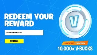 REDEEM THE 10000 VBUCKS CODE in Fortnite How To Get VBucks Code [upl. by Wolenik886]