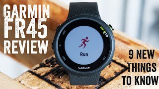 Garmin Forerunner 45 Review 9 New Things To Know  Handson walkthrough [upl. by Tdnerb320]