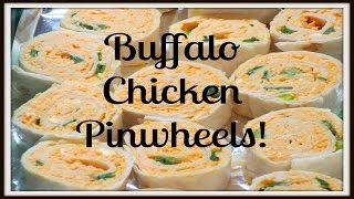 Buffalo Chicken Pinwheels  Quick amp Easy Recipe [upl. by Oinotna]