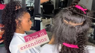 UNDETECTABLE TAPE IN Hair EXTENSIONS [upl. by Danica797]