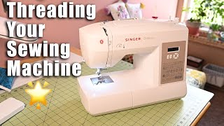 THREAD YOUR SEWING MACHINE  Singer Brilliance 6180 Sewing Machine [upl. by Blatt34]