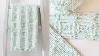 Crochet Ribbed Diamond Blanket [upl. by Leisha406]