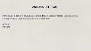 Análisis del Texto Conceptos Básicos [upl. by Bondon]