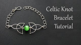 Celtic Triquetra Knot Bracelet Tutorial  Easy Beginner Wire Wrapping [upl. by Annaiv464]