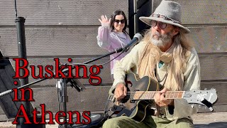 Busking at Monastiraki Square Athens GREECE  ‘Circles’ [upl. by Ytram]