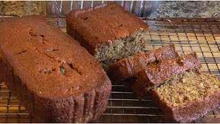 MOIST How To make Banana Nut Bread [upl. by Sadnalor]