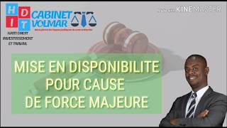 MISE EN DISPONIBILITE POUR CAUSE DE FORCE MAJEURE [upl. by Harifaz76]