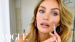 Candice Swanepoels 10Minute Guide to quotFake Naturalquot Makeup and Faux Freckles  Beauty Secrets [upl. by Leachim]