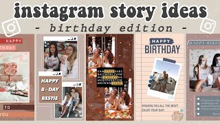 5 Creative Birthday Stories For Instagram  using the IG app ONLY  pt2 [upl. by Trebla]