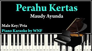 Maudy Ayunda  Perahu Kertas Piano Karaoke Versi Pria [upl. by Schecter]