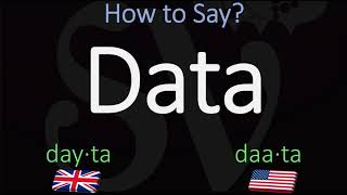 How to Pronounce Data  British Vs American Pronunciations [upl. by Kenta]