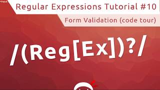 Regular Expressions RegEx Tutorial 10  Creating a Form Start Code Tour [upl. by Silvanus]