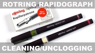 Rotring Rapidograph CleaningUnclogging [upl. by Anitsyrhk]