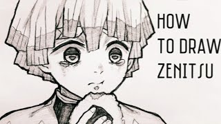 How to draw Zenitsu step by step [upl. by Aicilram]