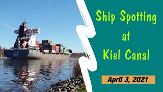 Many Ships on a Busy Day at Germanys Kiel Canal  April 03 2021 [upl. by Eihcir906]