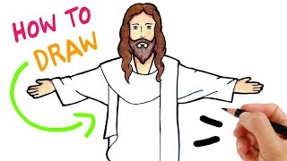 HOW TO DRAW JESUS CHRIST [upl. by Aihsyn]