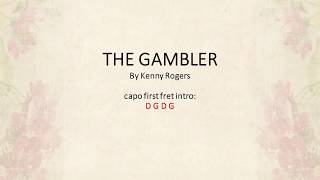 The Gambler by Kenny Rogers  Easy chords and lyrics [upl. by Kamilah]