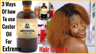 3 Ways To Use Castor oil For EXTREME Hair GROWTH  Naturally unbothered [upl. by Mahau]