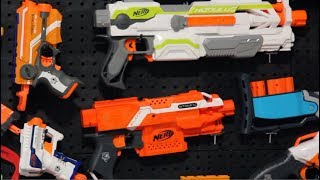 Nerf Gun Wall DIY Pegboard Nerf Gun Storage [upl. by Annoda404]