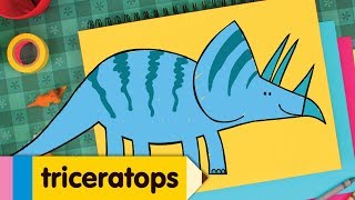 How To Draw A Triceratops  Dinosaur Drawing Lesson for Kids  Step By Step [upl. by Shaia]