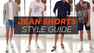 How to Style Denim Shorts  10 Ways  Parker York Smith [upl. by Yekciv757]