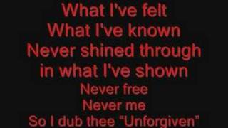 Metallica The Unforgiven Lyrics [upl. by Kathi]