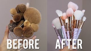 HOW TO CLEAN MAKEUP BRUSHES [upl. by Eneladgam]