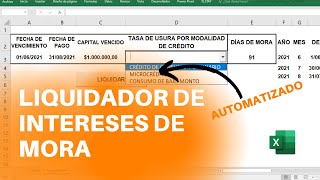 ▶ ¿CÓMO calcular los INTERESES MORATORIOS en EXCEL ➕ [upl. by Aisyat]