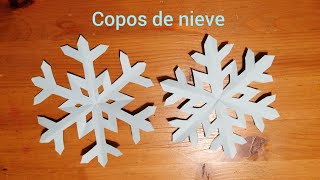 Copos de nieve de papel paso a paso [upl. by Anuait]