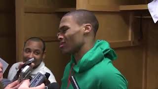 Russell Westbrook  what bro what you talking about man funny [upl. by Yruama]