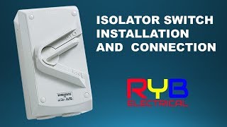 Disconnector  Isolator Switch Installation And Connection [upl. by Nnuahs]