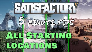 ALL Starting Locations on the Map  Satisfactory 5 minute tips [upl. by Eisen]