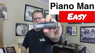 Piano Man Easy Harmonica Lesson [upl. by Lenny]