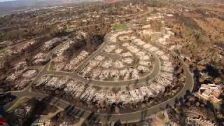 Santa Rosa Fires Stunning Aerial Video Showing Burned Homes in Fountaingrove [upl. by Coral951]