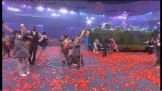 Beijing 2008 Paralympic closing ceremony  London 2012 bus [upl. by Martinson]