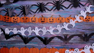 Halloween Garlands DIY  Super easy How to make paper garland [upl. by Greabe]