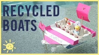 PLAY  Making BOATS From Recyclables [upl. by Eldnar751]