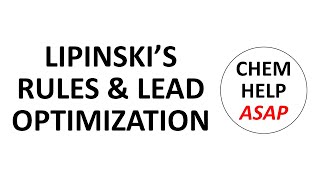 Lipinskis rules drugs amp lead optimization [upl. by Tabby514]