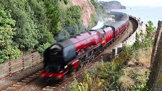 6233 Duchess of Sutherland passes Teignmouth [upl. by Tella514]