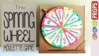 THE ROULETTE GAMEHow to make a spinning wheel out of cardboard  Edu Props [upl. by Anniala944]