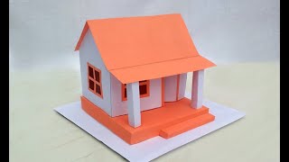 How to make paper house  Easy paper house making [upl. by Yug]