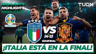 Highlights  Italia 1421 España  UEFA Euro 2020  Semifinal  TUDN [upl. by Hannaoj]