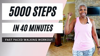 5000 Steps in 40 Minutes  Fast Paced Indoor Walking Workout  Moore2Health [upl. by Faria390]